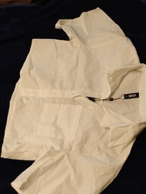 STYLEWE White Button Down Crop Shirt